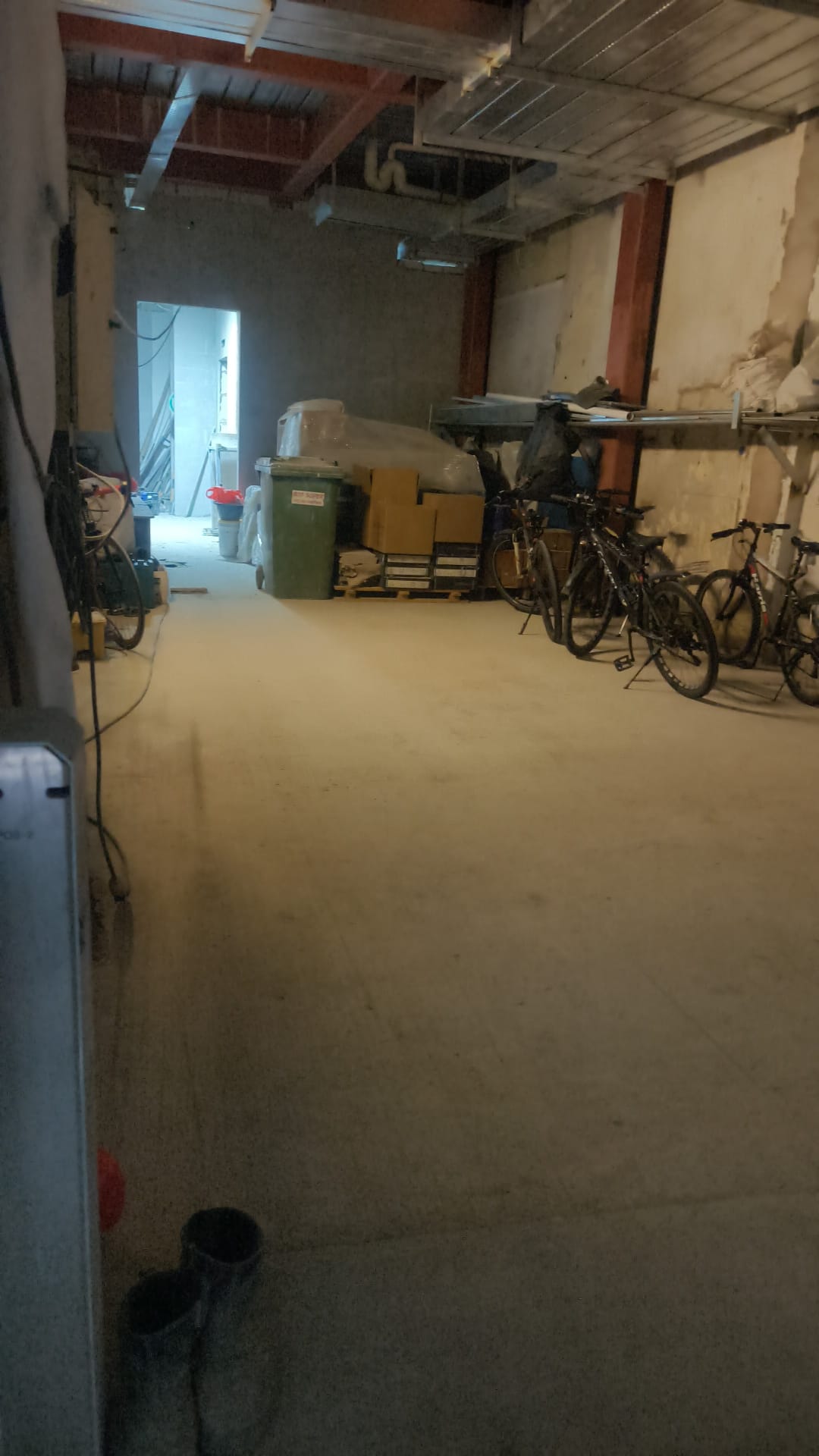 Interior finishing works inside the conserved shophouse